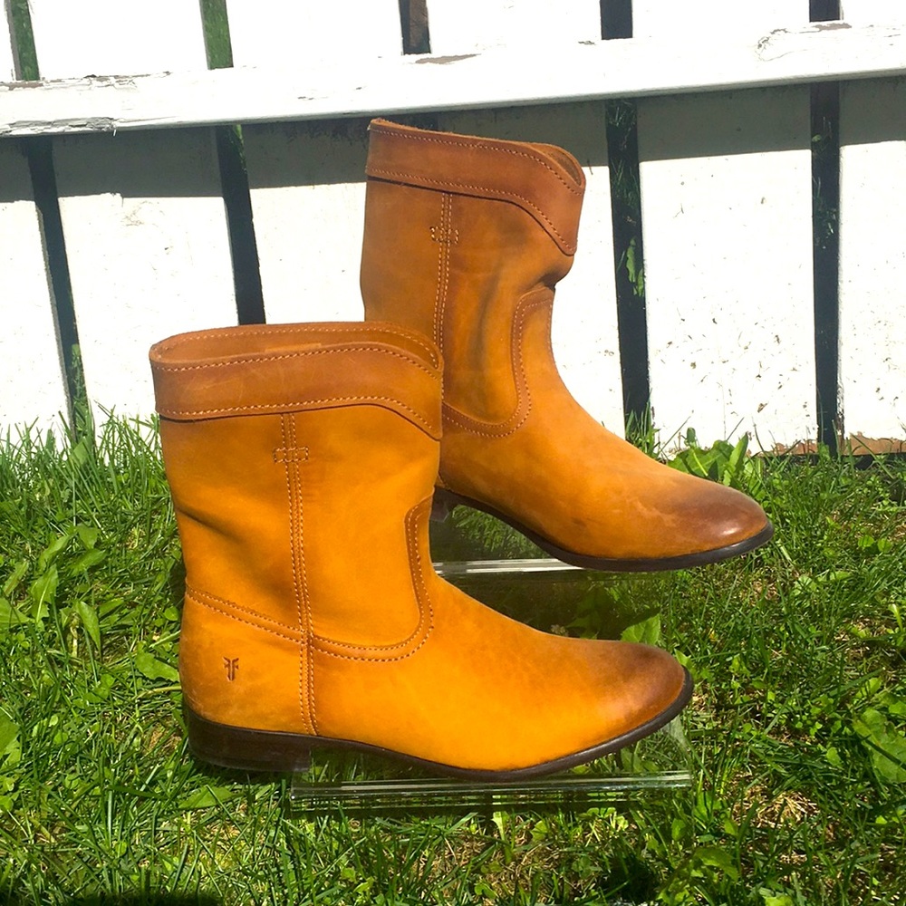 FRYE ankle boot warm golden brown 8.5 New